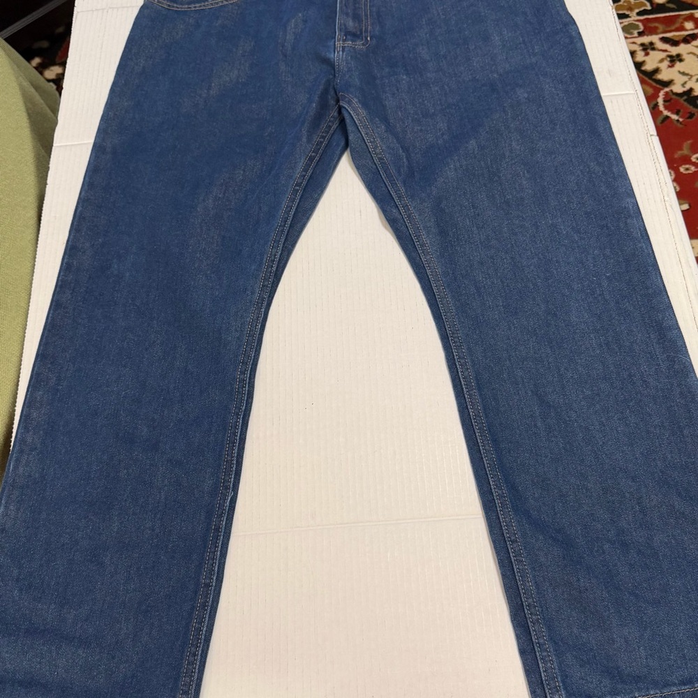 Men's Denim Co Blue Straight Leg Jeans - Size 36x30